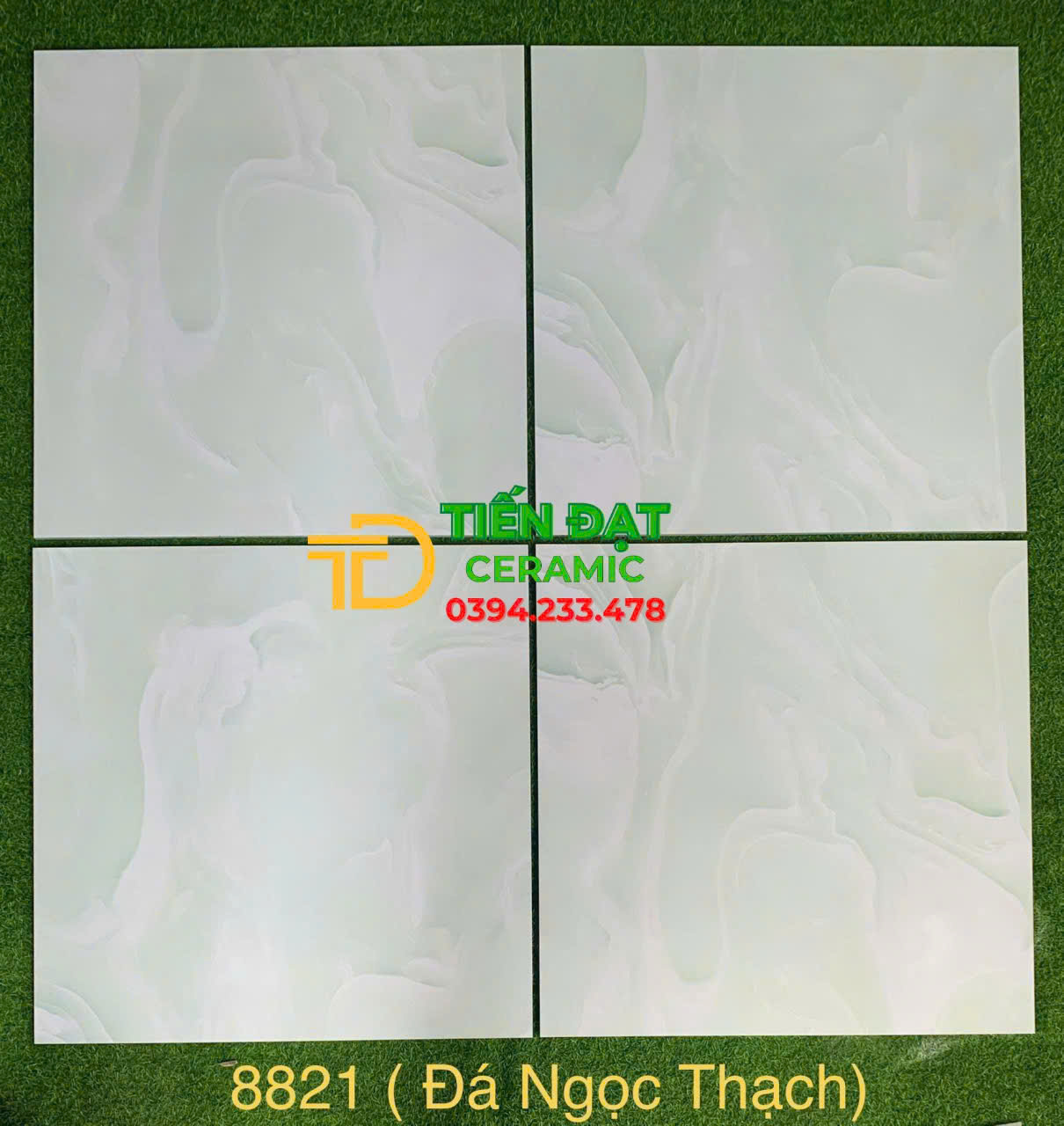 Gạch Nhập Khẩu TQ 80x80 Trắng Xanh Ngọc Ốp Lát