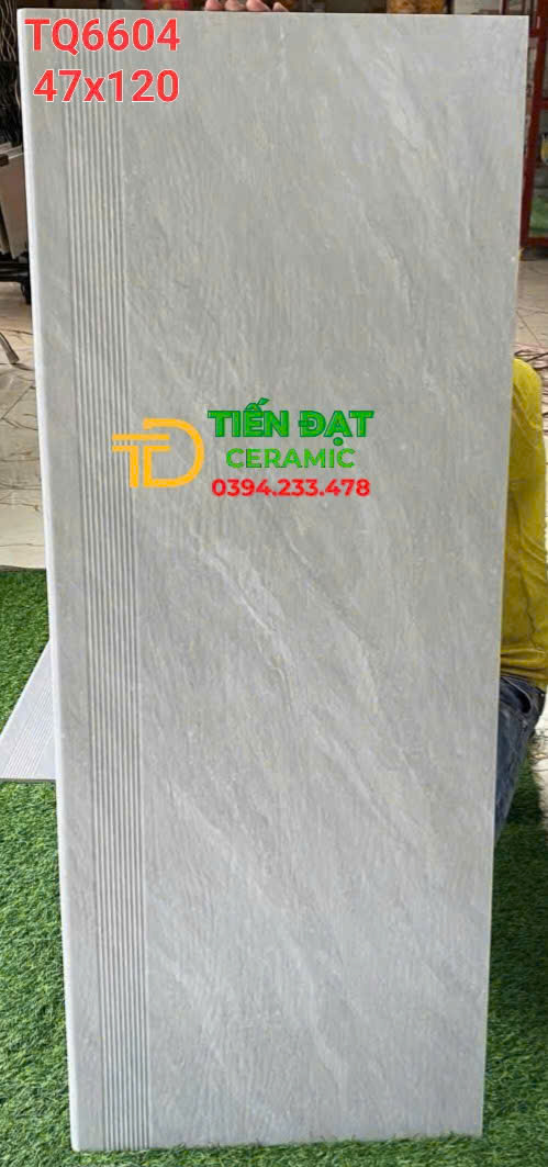 Gạch Ốp Cầu Thang 47x120 Vân Xám Đá TQ Mẫu Mới
