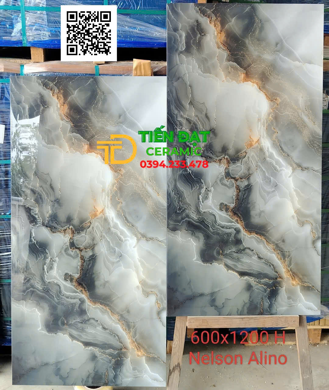 Gạch Ốp Lát Khổ Lớn 60x120 Vân Đá Cẩm Thạch Mẫu Mới