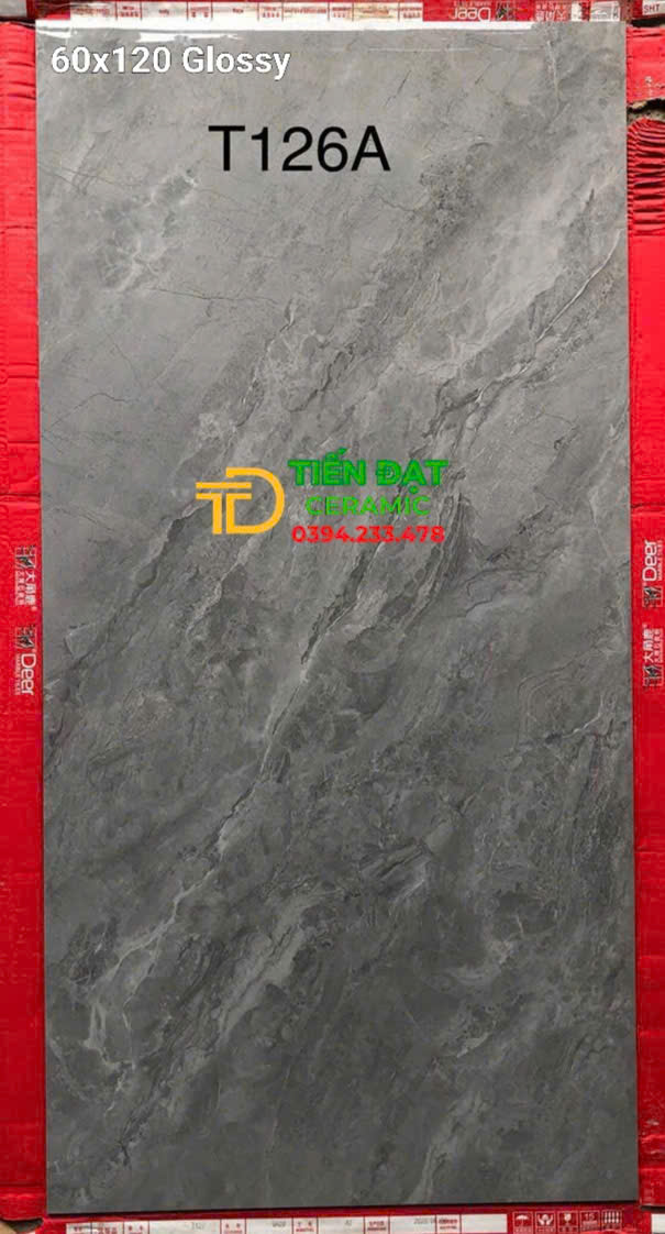 Gạch Ốp Lát Khổ Lớn TQ 60x120 Vân Xám Đá Mới Nhất 