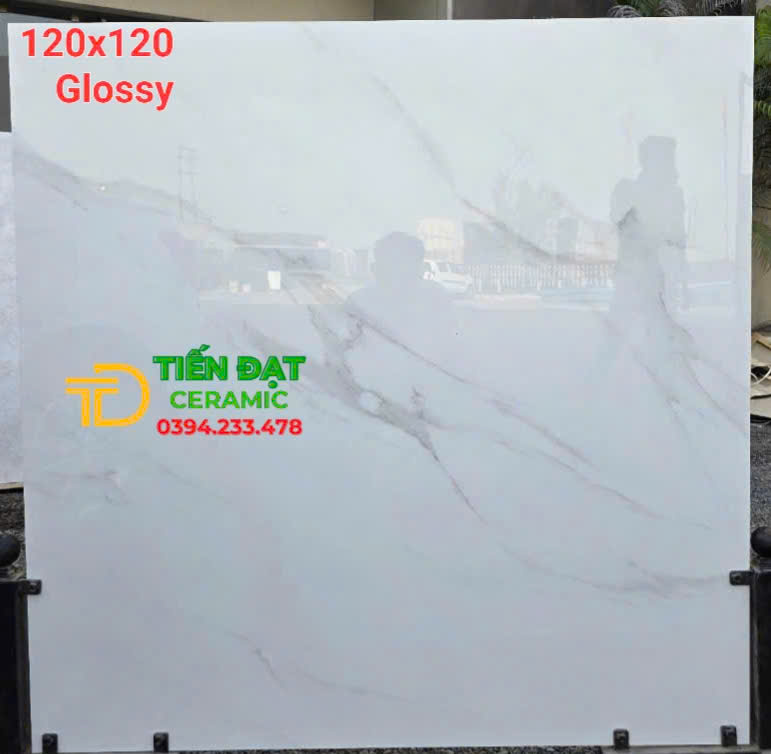 Gạch Ốp Tường 120x120 Trắng Vân Vi Tinh Sale Giá Rẻ