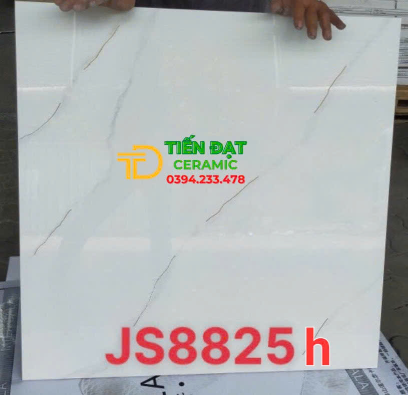 Gạch Ốp Tường 80x80 TQ Trắng Bóng Khắc Kim