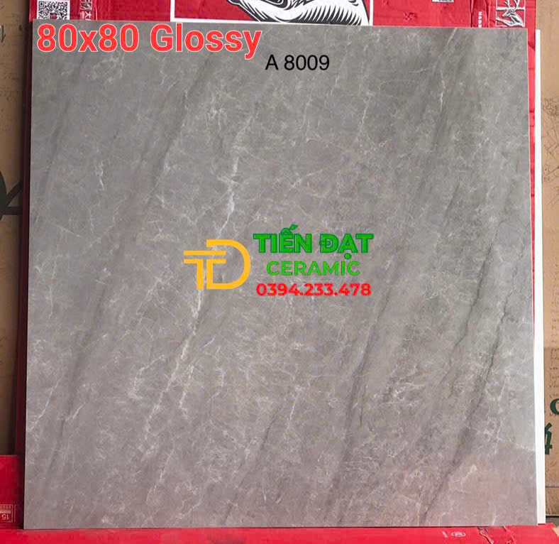 Gạch Trung Quốc 80x80 Lát Phòng Khách Vân Xám Đá