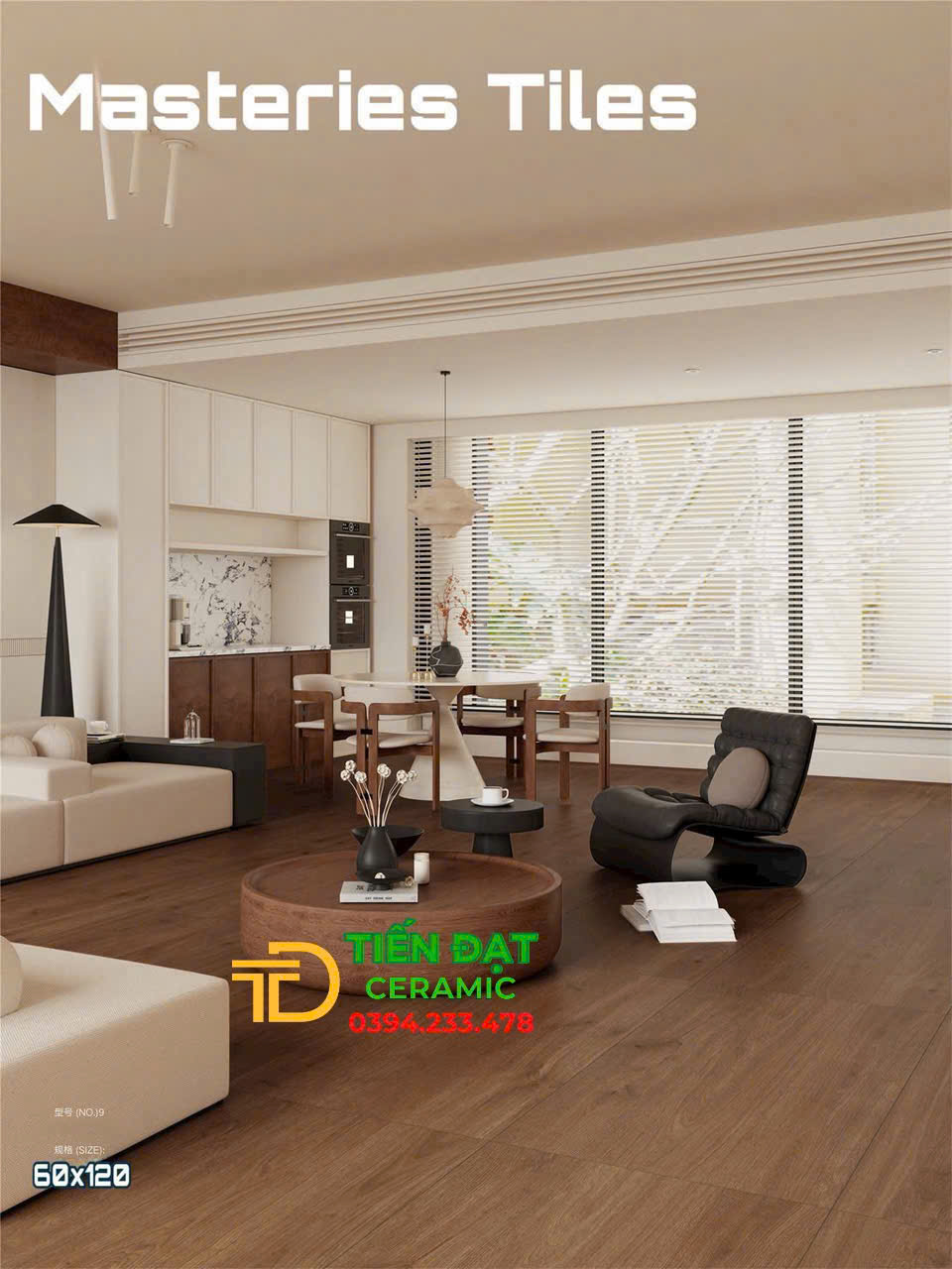 Gạch Nhập Khẩu TQ 60x120 Giả Gỗ Đá Mờ Mẫu Mới