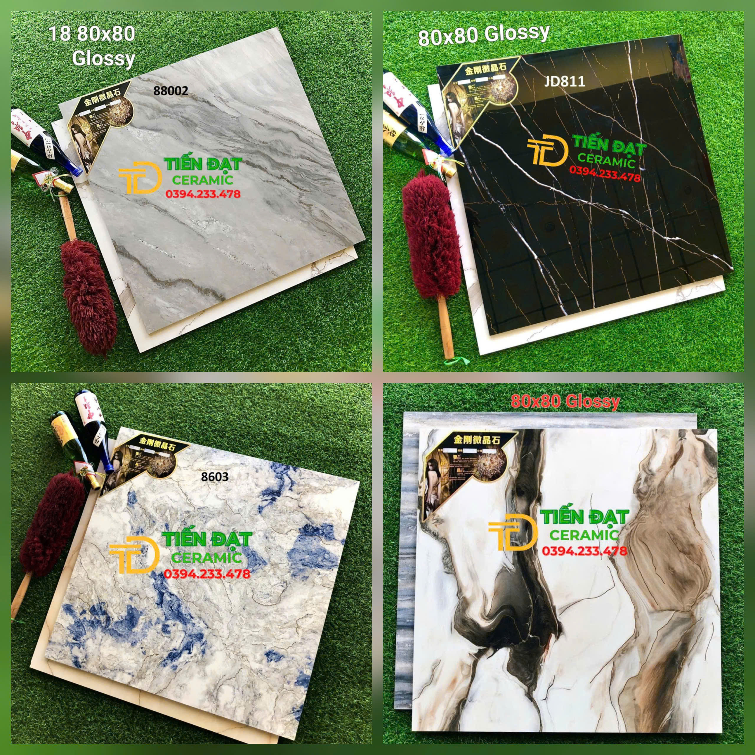 Kho Gạch Nhập Khẩu TQ 80x80 Khắc Kim Tại Bình Tân