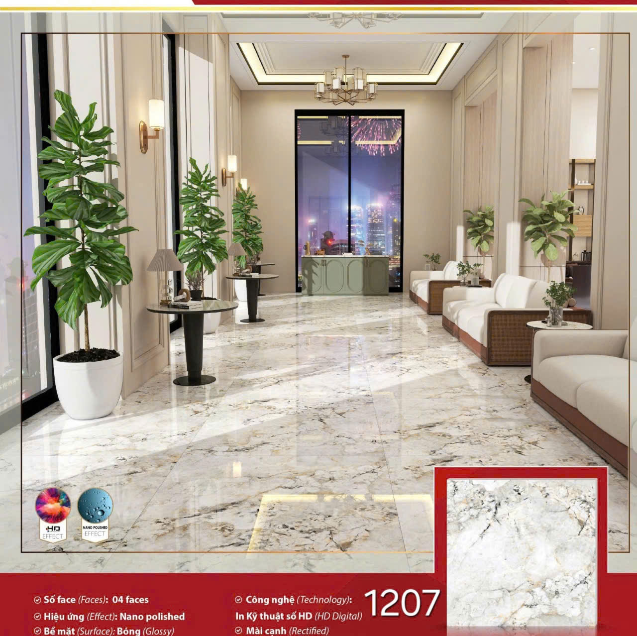 Tổng Kho Gạch Khổ Lớn Prime 120x120 Tại Bình Tân