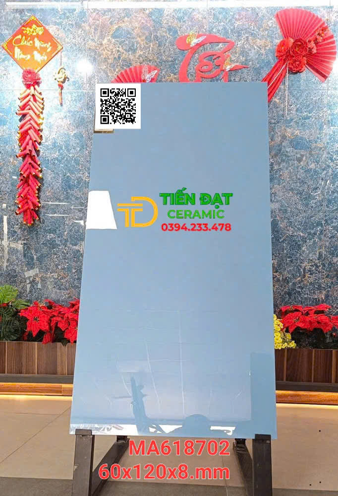 Kho Gạch Trang Trí 60x120 Apodio Xanh Trơn Mẫu Mới 
