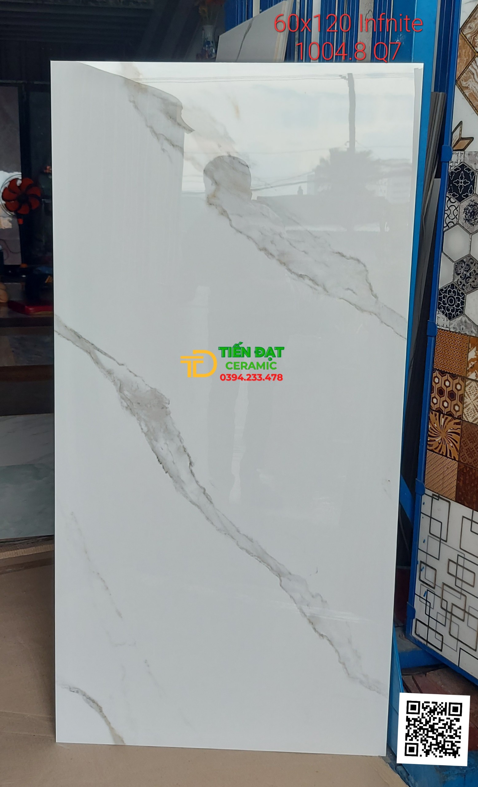 Đá Marble Cao Cấp 60x120 Ốp Lát Trắng Vân Khói Giá Rẻ