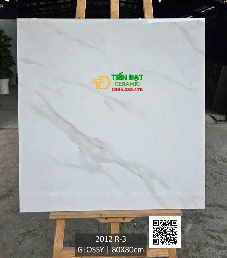Đá Marble Ốp Lát 80x80 Trắng Vân Mây Mẫu Mới Rẻ Nhất