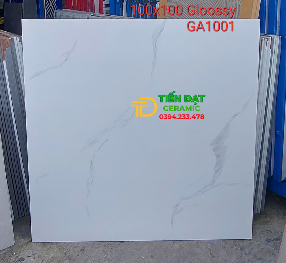 Gạch Bóng Kiếng Vi Tinh 100x100 Trắng Vân Xả Kho Giá Rẻ