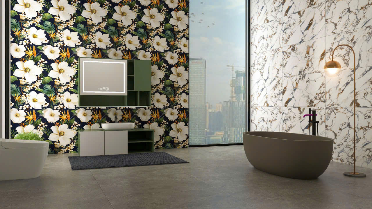Gạch Khổ Lớn Apodio 60x120 Trang Trí Rải Hạt Họa Tiết Đẹp