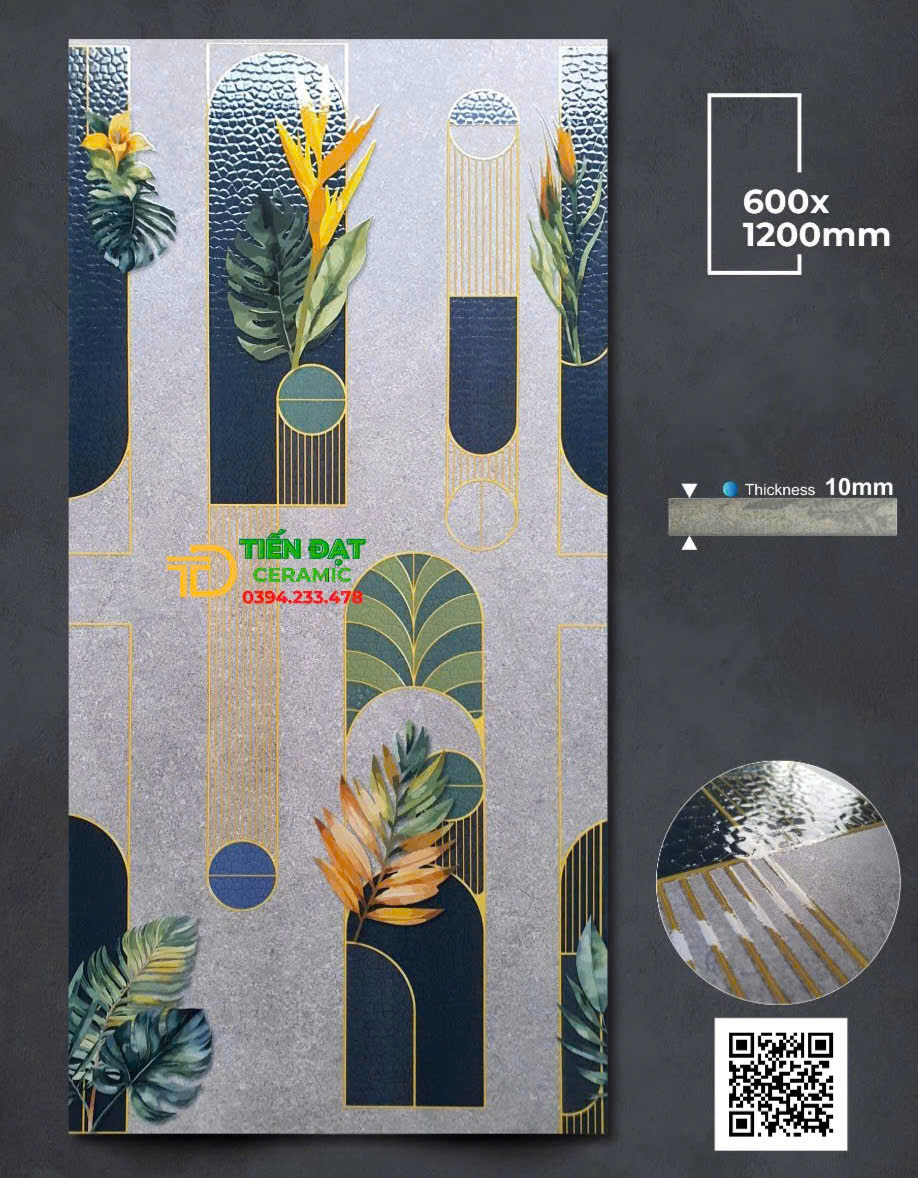 Gạch Đá Trang Trí 60x120 Apodio Hoa Văn Rải Hạt Cao Cấp