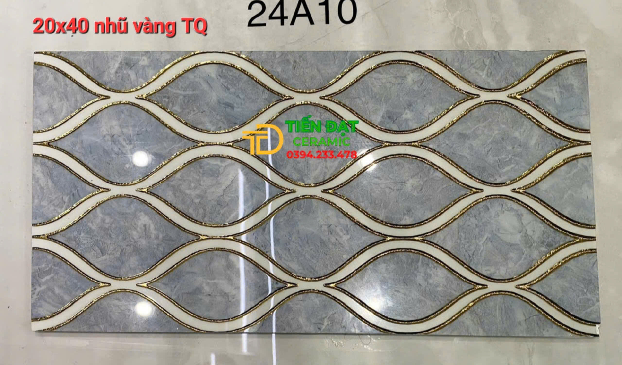 Gạch Khắc Kim 20x40 Bóng Kính TQ Giá Rẻ