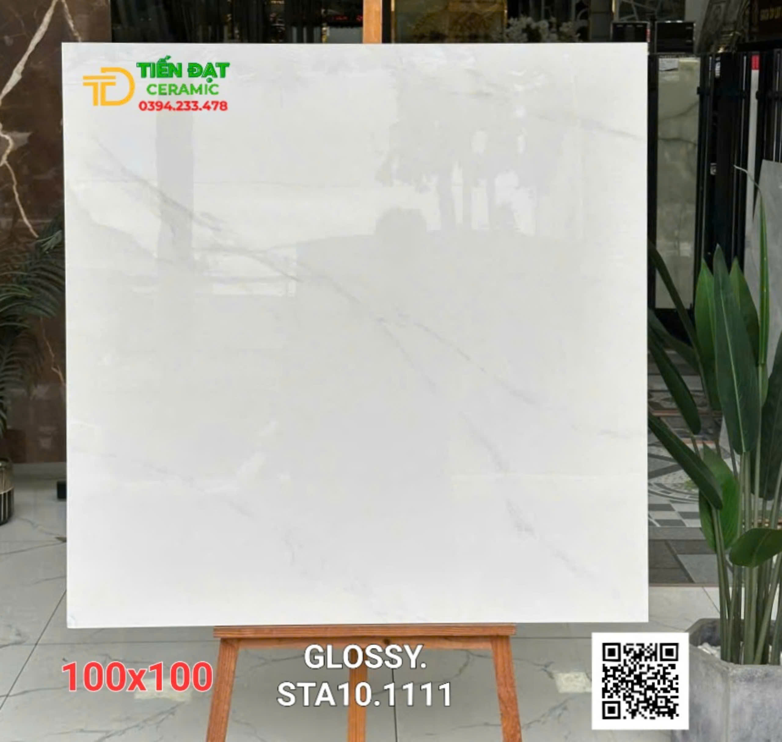 Gạch Lát Nền 100x100 Trắng Vân Mây Xả Kho Giá Rẻ