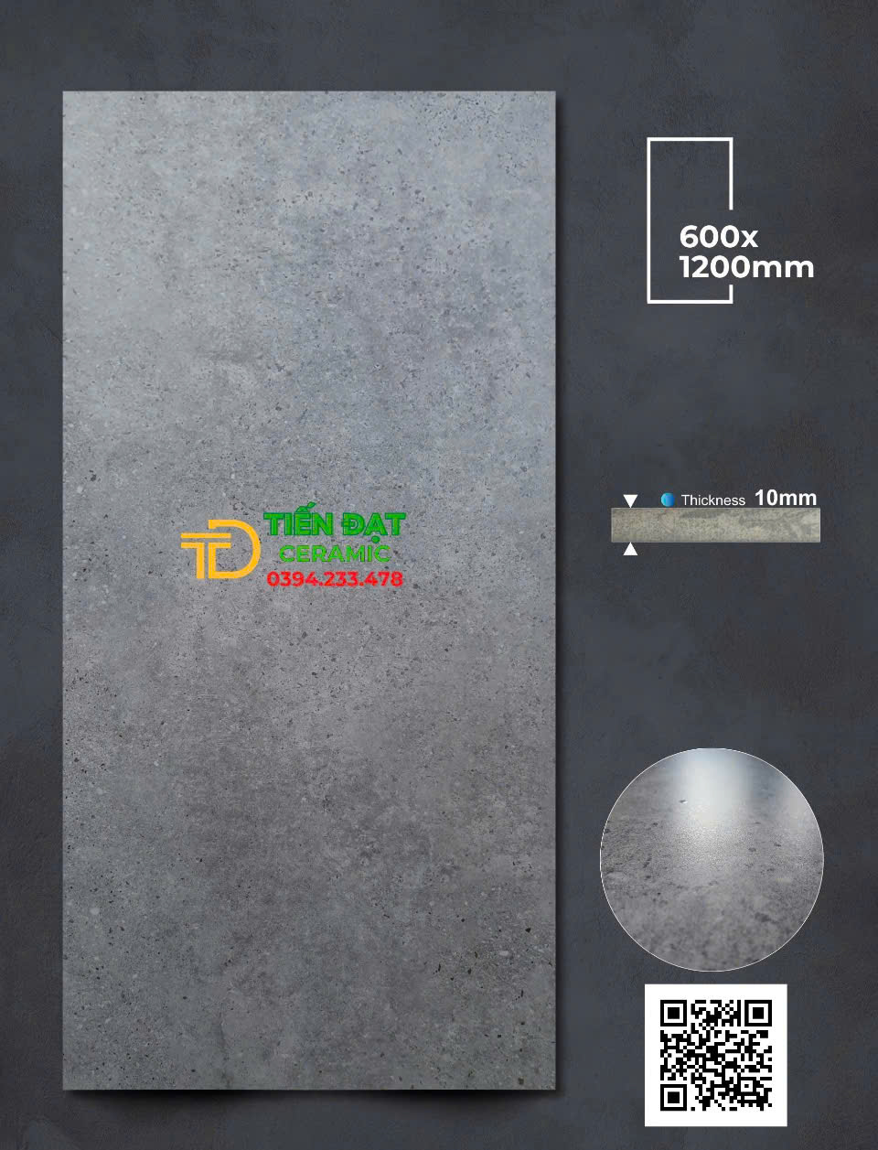Gạch Lát Phòng Khách 60x120 Apodio Màu Xám Cao Cấp