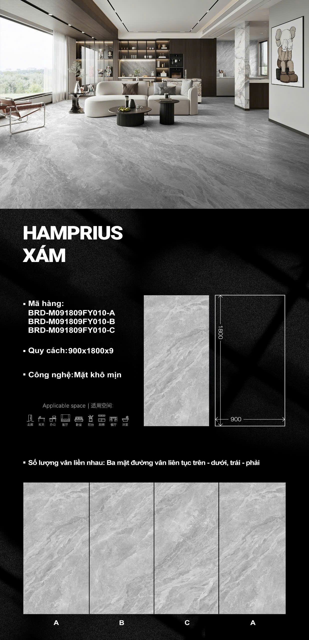 Gạch Nhập Khẩu TQ 90x180 Ốp Lát Biệt Thự Cao Cấp