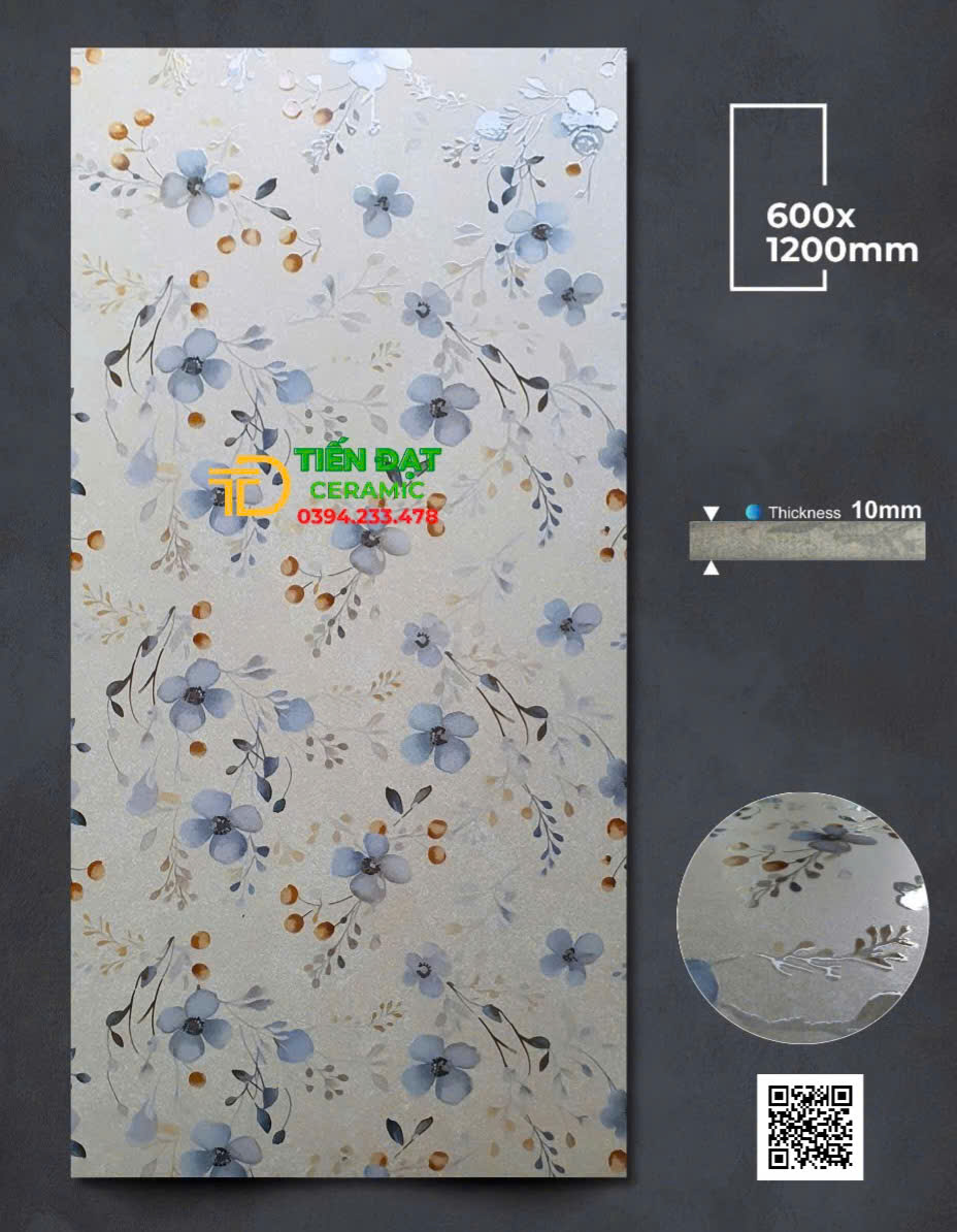 Gạch Ốp Tường Apodio 60x120 Hiệu Ứng Rải Hạt Hoa Văn Tự Nhiên