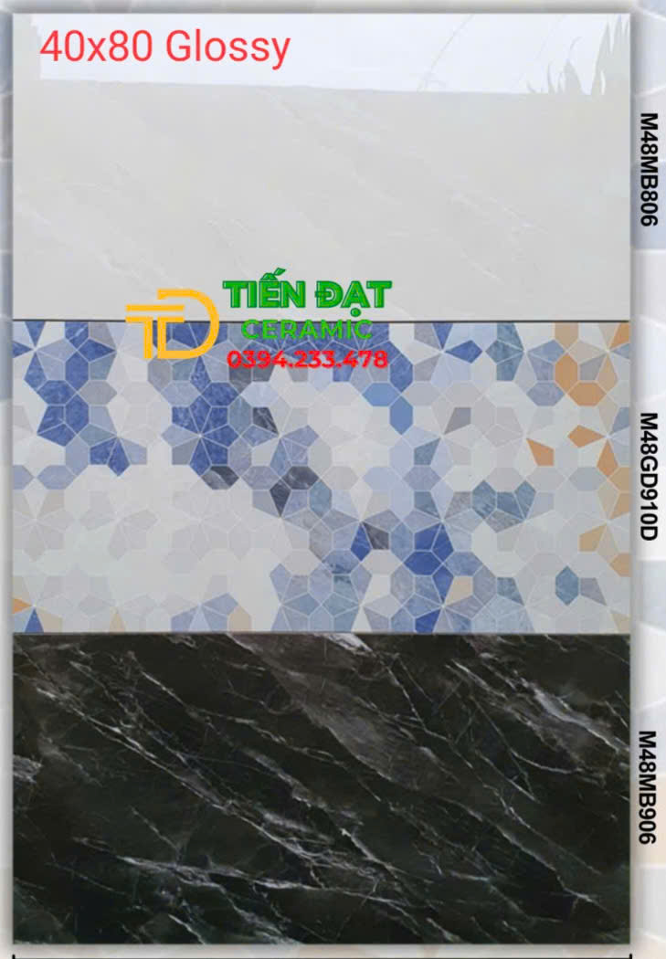 Gạch Ốp Mặt Tiền 40x80 Apodio Đá Bóng Kim Cương Cao Cấp 