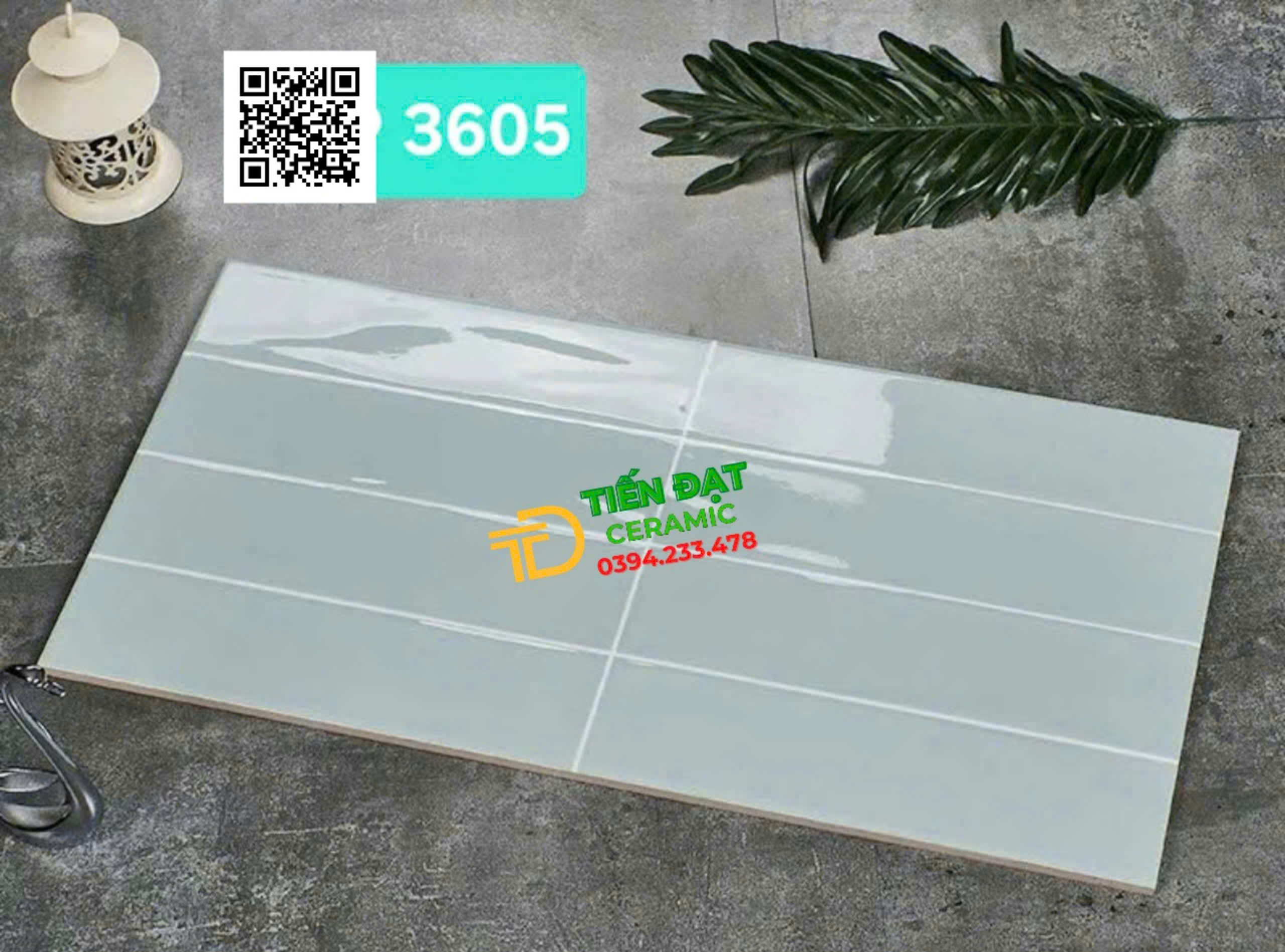 Gạch Trang Trí TQ 30x60 Cao Cấp Xanh Nhạt