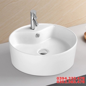 Chậu lavabo tròn trắng