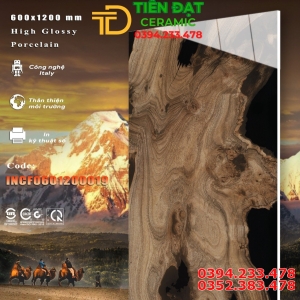 Đá Bóng Kiếng 60x120 Vân Giả Gỗ Ấn Độ