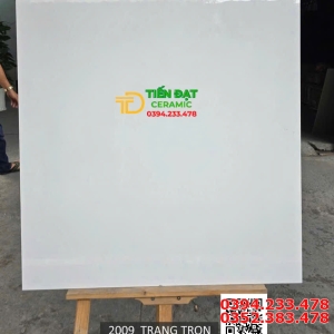 Đá Bóng Kiếng 80x80 Trắng Trơn Vi Tinh Kim Cương 