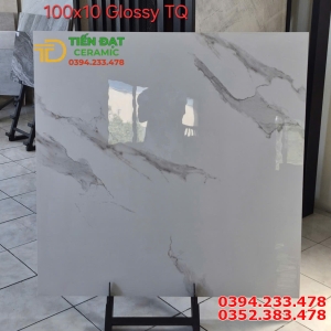 Đá Bóng Kiếng Vi Tinh 100x100 Trắng Vân Mẫu Mới