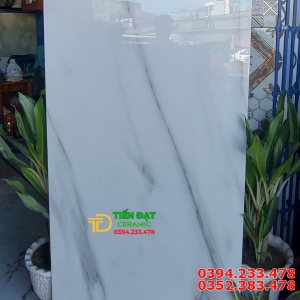 Đá Granite 80x160 Trắng Vân Khói Bóng Kiếng