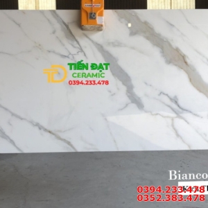 Đá Marble Lát Nền 120x240 Khổ Lớn Cao Cấp Trắng Vân Vàng