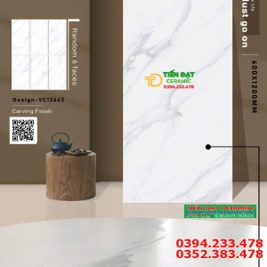 Đá Mờ Bóng Ấn Độ 60x120 Ốp Lát Trắng Vân Mới Nhất