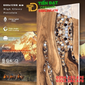 Gạch 60x120 Vân Giả Gỗ Lát Phòng Khách Mẫu Mới