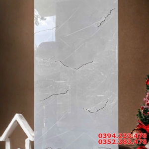 Gạch Bóng Kiếng 40x80 Ốp Lát Khắc Kim Nhũ Bạc