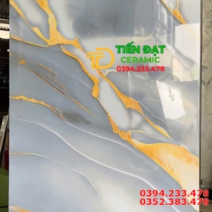 Gạch Bóng Kiếng 60x120 Lát Nền Khắc Kim Mẫu Mới 