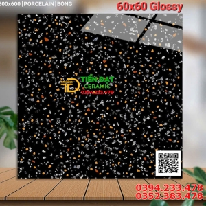 Gạch Bóng Kiếng 60x60 Đen Đỏ Trắng Hoa Cương Mới Nhất