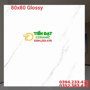 Gạch Bóng Kiếng 80x80 TQ Trắng Vân Cao Cấp