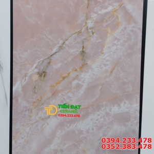 Gạch Bóng Kiếng Khổ Lớn 120x180 Trắng Vân Hồng 