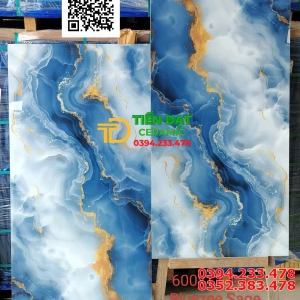 Gạch Bóng Kiếng Kim Cương 60x120 Trắng Vàng Xanh Ngọc 