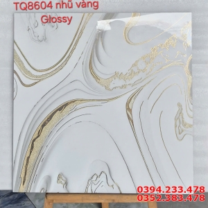 Gạch Bóng Kiếng Nhũ Vàng 80x80 Ốp Lát Biệt Thự Khắc Kim