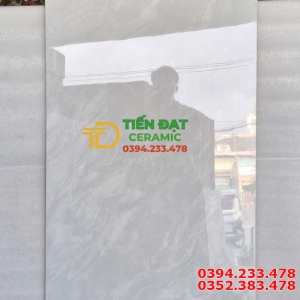 Gạch Bóng Kiếng Vi Tinh 60x120 Vicenra Vân Xám Nhạt