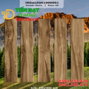 Gạch Cao Cấp 20x100 Lát Phòng Khách Giả Gỗ