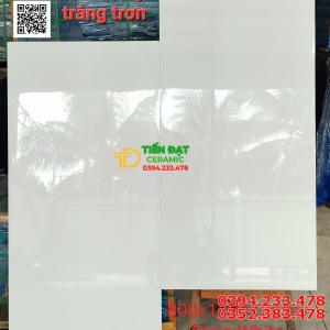 Gạch Cao Cấp 80x160 Lát Nền Trắng Bóng Kim Cương Mới Nhất