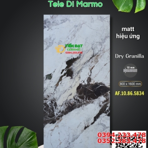 Gạch Cao Cấp 80x160 Trắng Vân Đen Mờ Hiệu Ứng