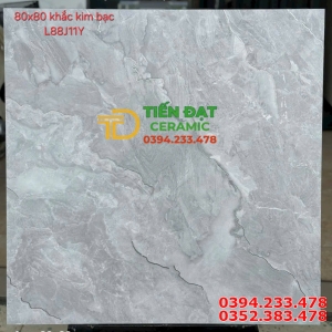 Gạch Cao Cấp TQ 80x80 Vân Giả Đá Khắc Kim Mới Đẹp