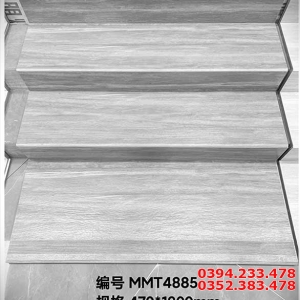 Gạch Cầu Thang Giả Gỗ TQ 47x120 Mẫu Mới Mờ Nhám