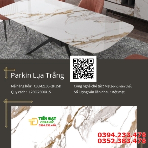 Gạch Đá 1260x260 Lát Phòng Khách Trắng Vân Vàng