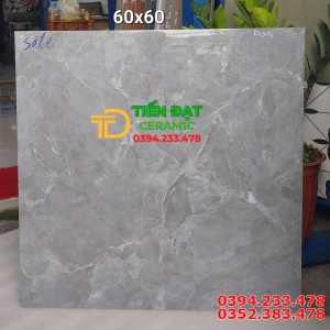 Gạch Đá Bóng Kiếng 60x60 Vân Xám Đậm Giá Rẻ