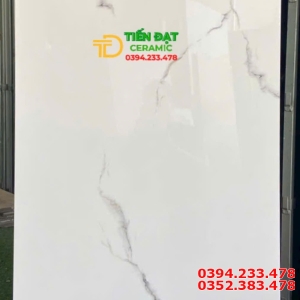 Gạch Đá Cao Cấp 60x120 Trắng Vân Khói Mẫu Mới