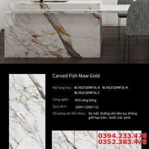 Gạch Đá Cao Cấp Vi Tinh 160x320 Trắng Vân Vàng