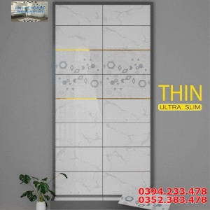 Gạch Đá Granite 30x60 Bóng Kiếng Trắng Vân KHói