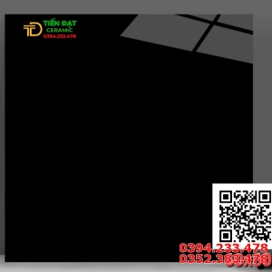 Gạch Đá Kim Cương 60x60 Đen Trơn Cao Cấp